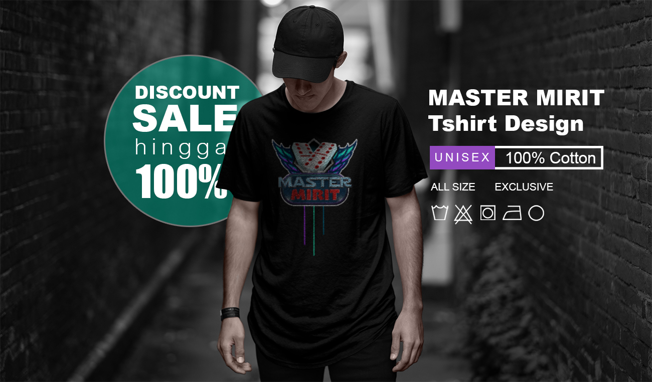 Baju Master Mirit Design Human BW - banner with words